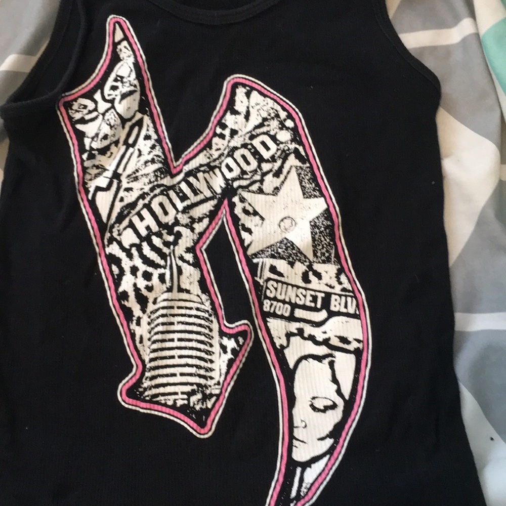 Hostility Hollywood ribbed tank black medium